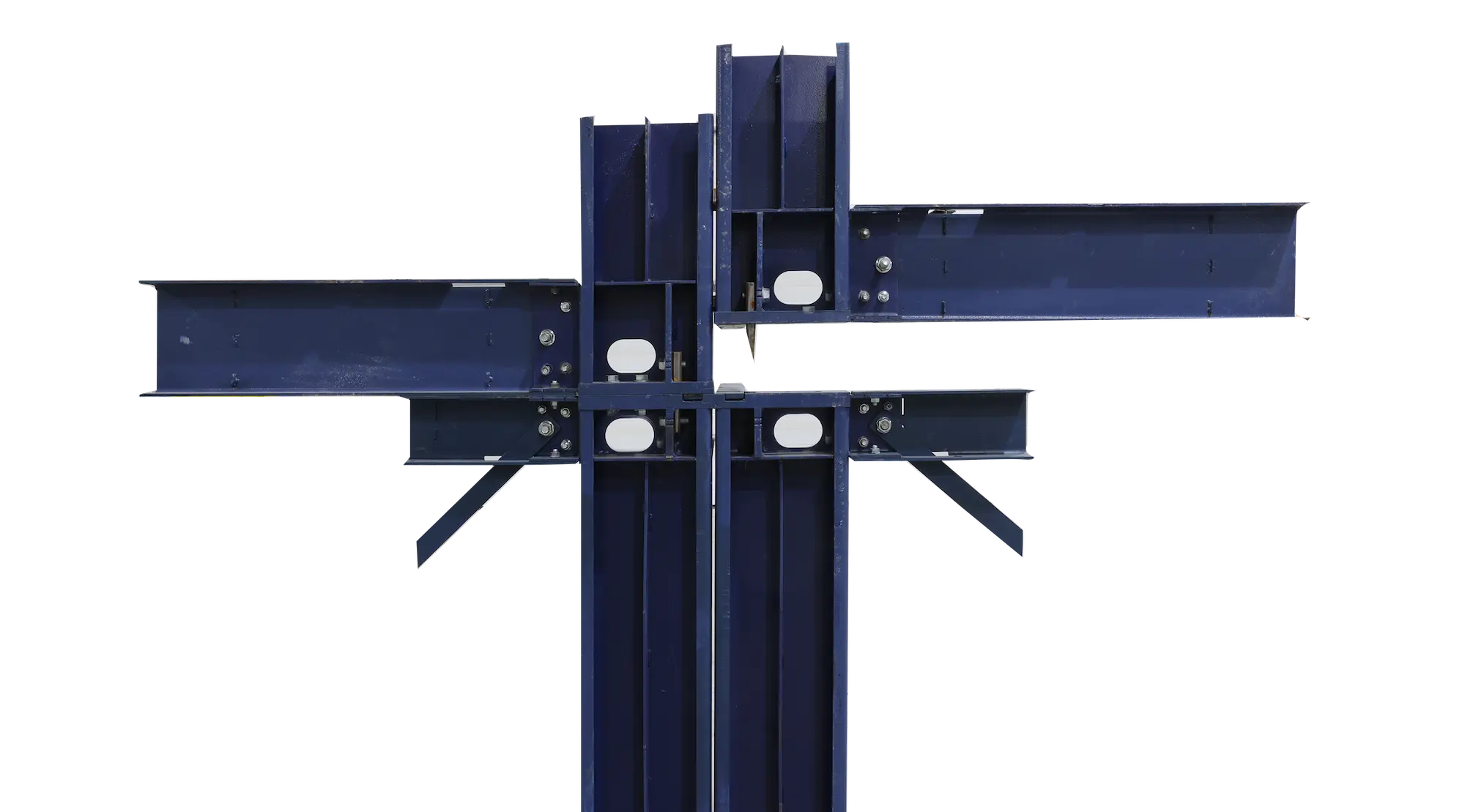 Corner beams connected